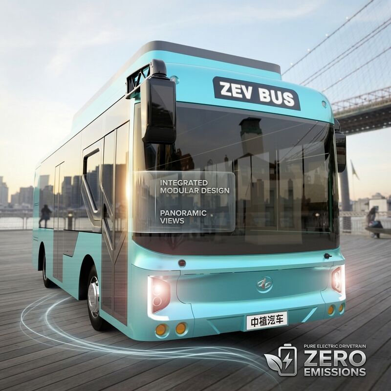 6.6m 전기 미니 버스 자동 변속기와 23석 용량 EV 버스